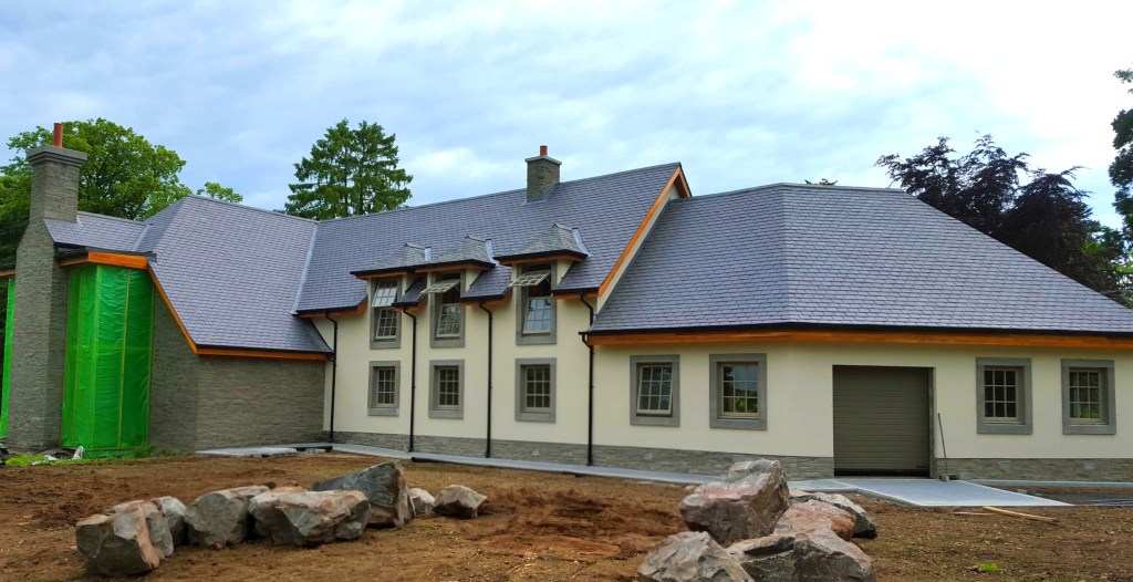 New build house in Angus with slate roof