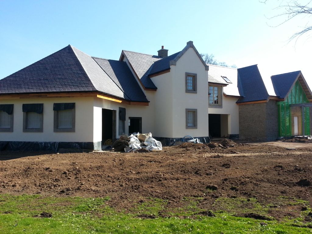 New house with slate roof