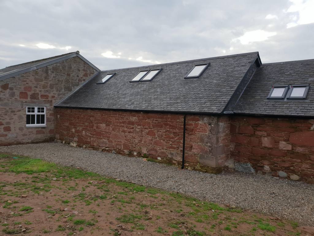 Slate roof on a farm building